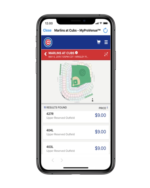 MLB Ballpark app Chicago Cubs