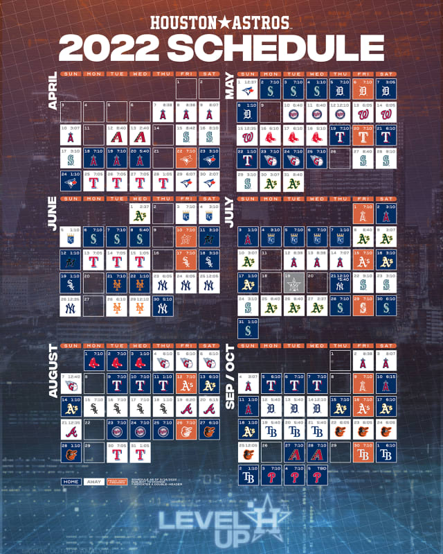 Astros Printable Schedule Houston Astros