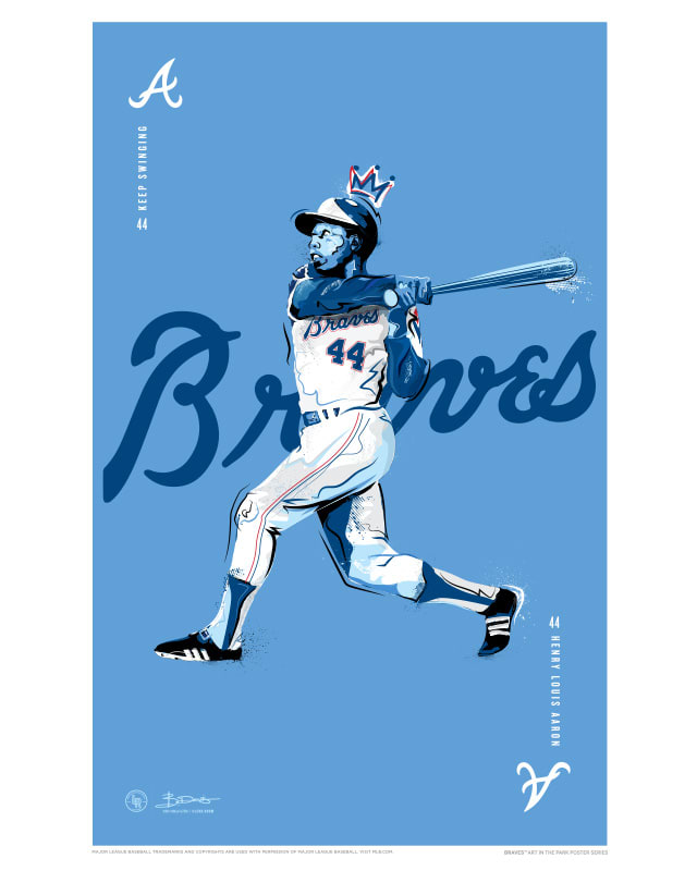 Vintage Atlanta Braves Poster_Baseball Posters_Atlanta Art