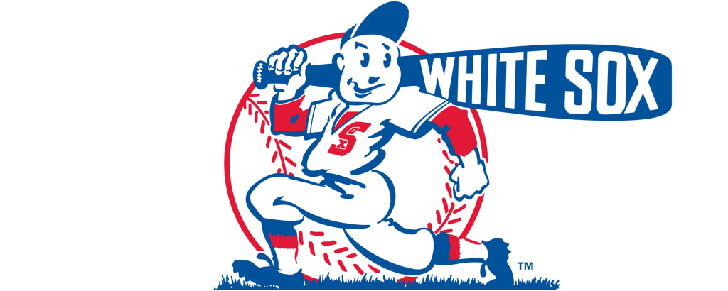 Chicago White Sox Jersey Logo (1969-1970) - Chicago scripted in white  outlined in blue with White Sox in white on the…