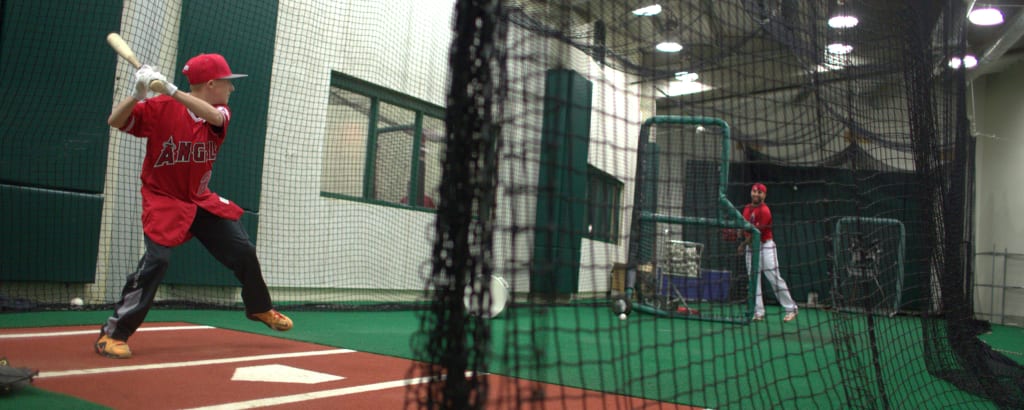Indoor Batting Cages, Angel Stadium