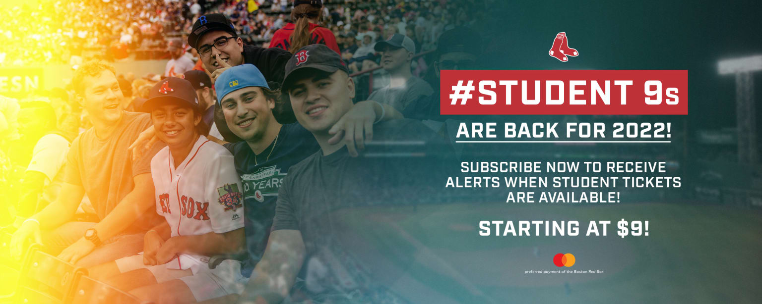 Student9s Student Ticket Offers Boston Red Sox