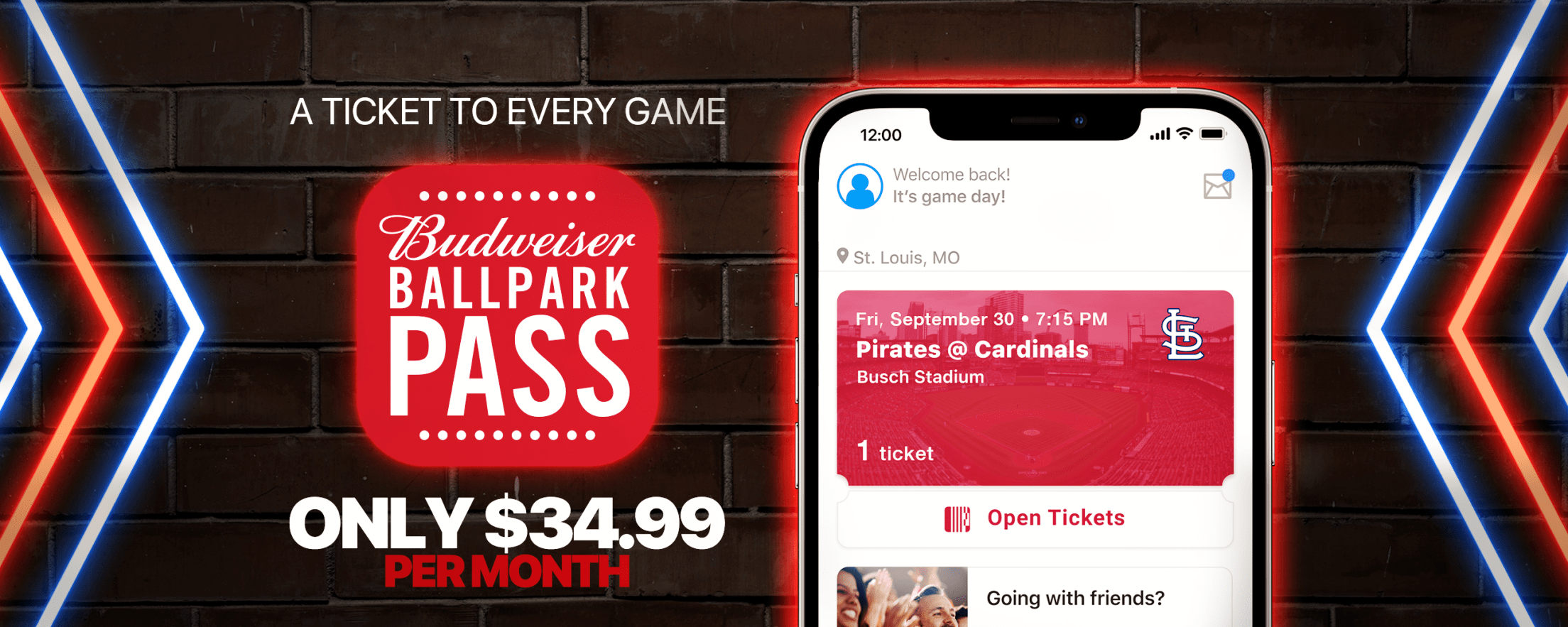 Budweiser Ballpark Pass St. Louis Cardinals