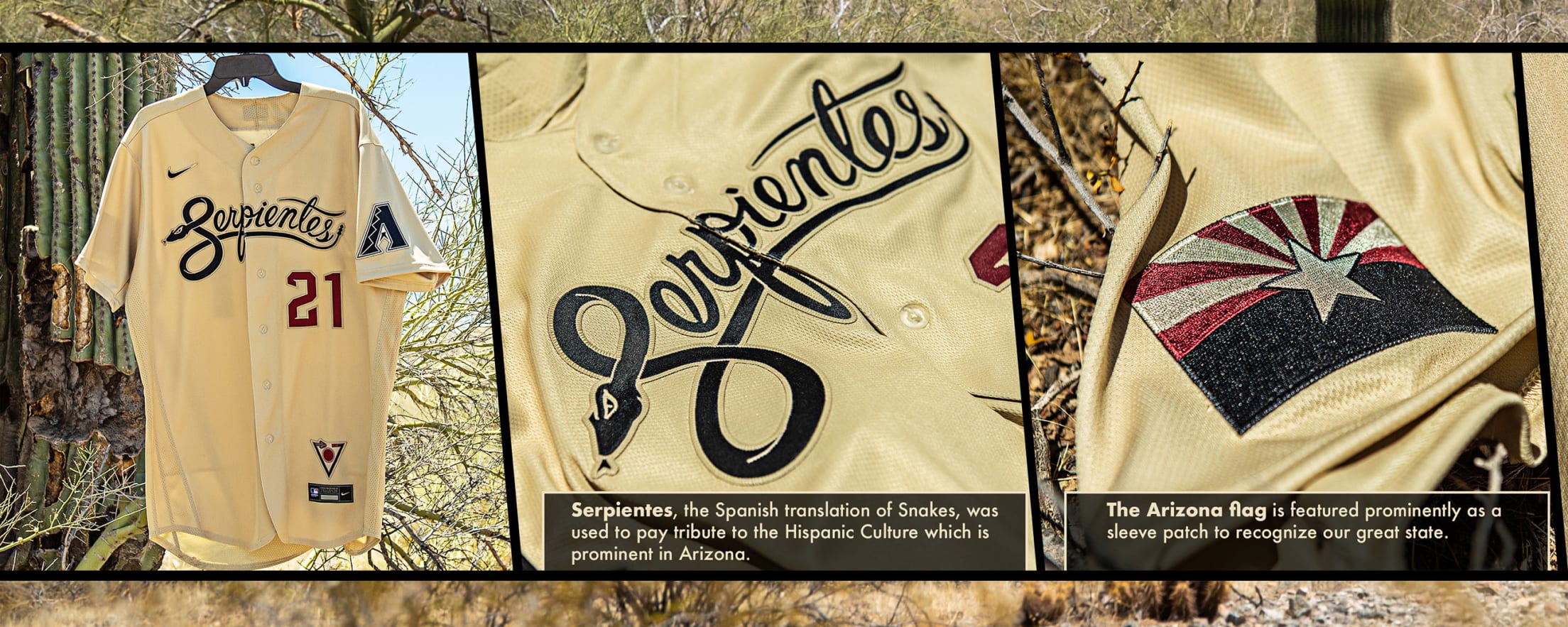 Arizona Onthullen 2021 Serpientes Stad Sluit Jerseys Cool Base
