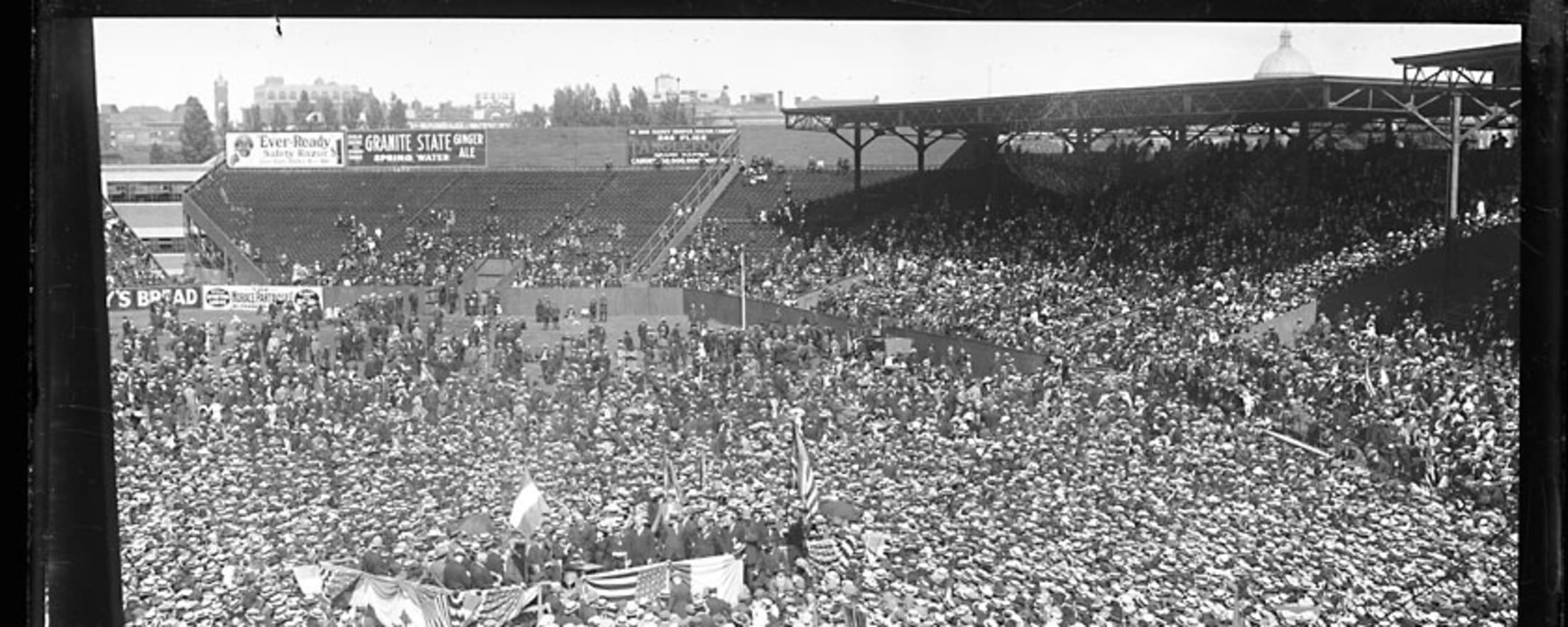 BostonAttitude on X: On this day in 1912 The first official, regular  season game was played at Fenway Park, between the Red Sox and New York  Highlanders that drew a crowd of
