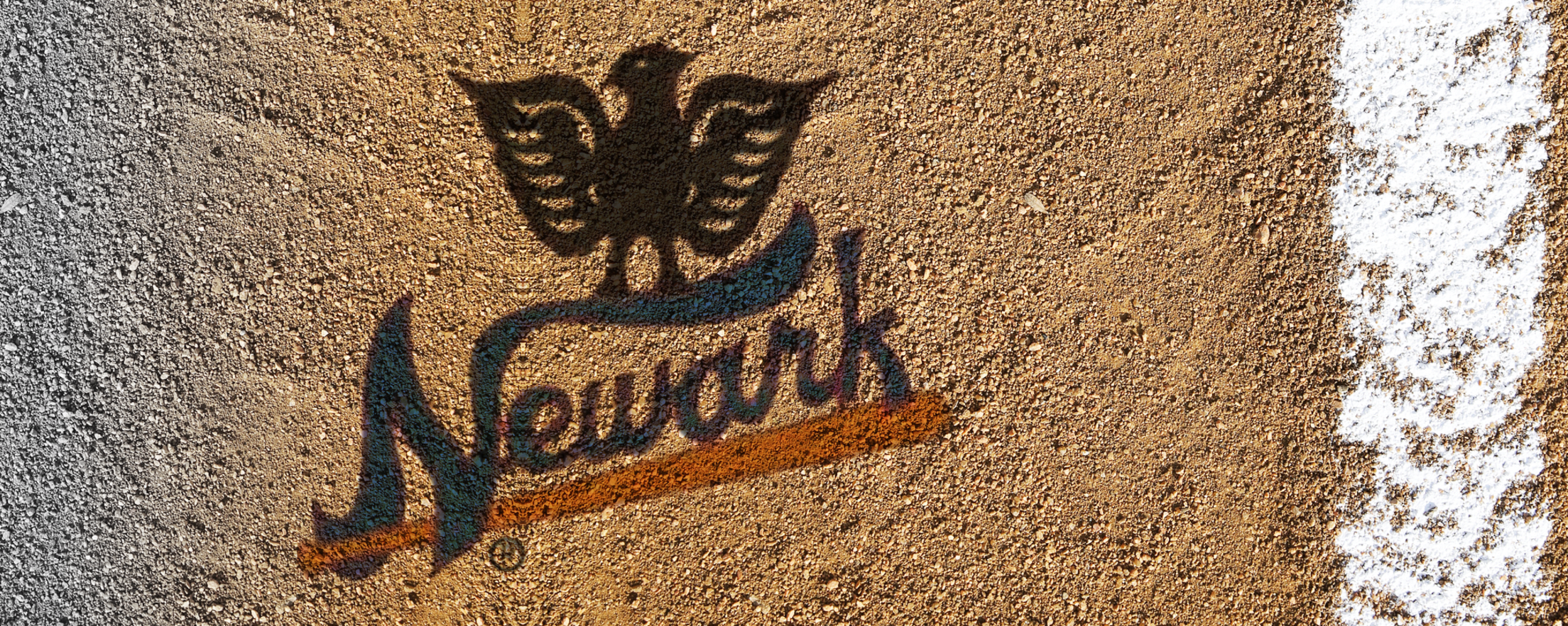 : Newark Eagles Distressed Logo - Defunct Sports Team