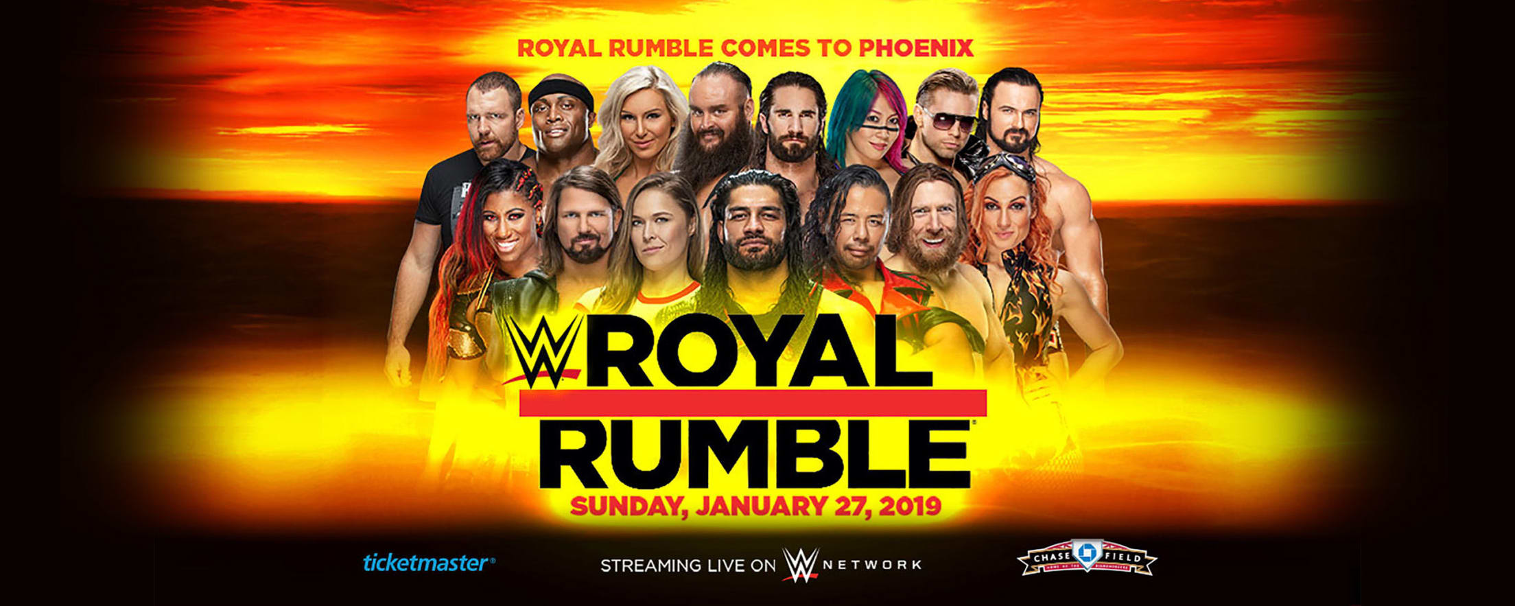 WWE Royal Rumble Presale Chase Field Events Arizona Diamondbacks