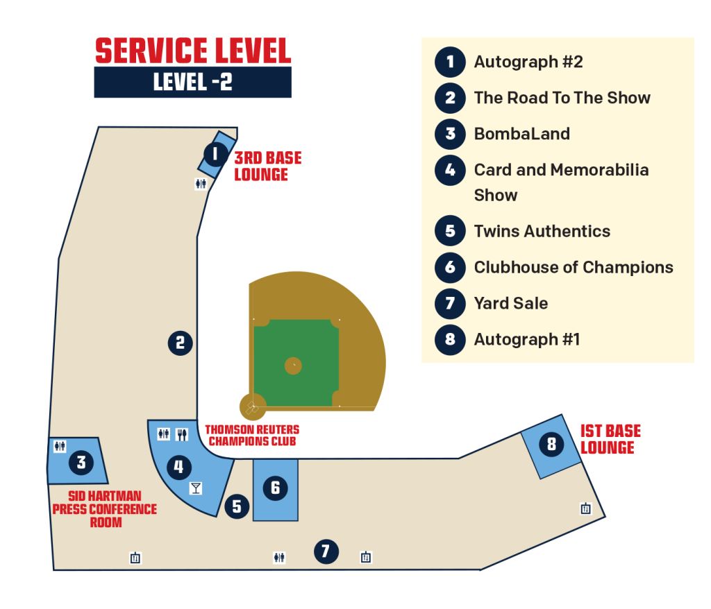 TwinsFest Map Minnesota Twins