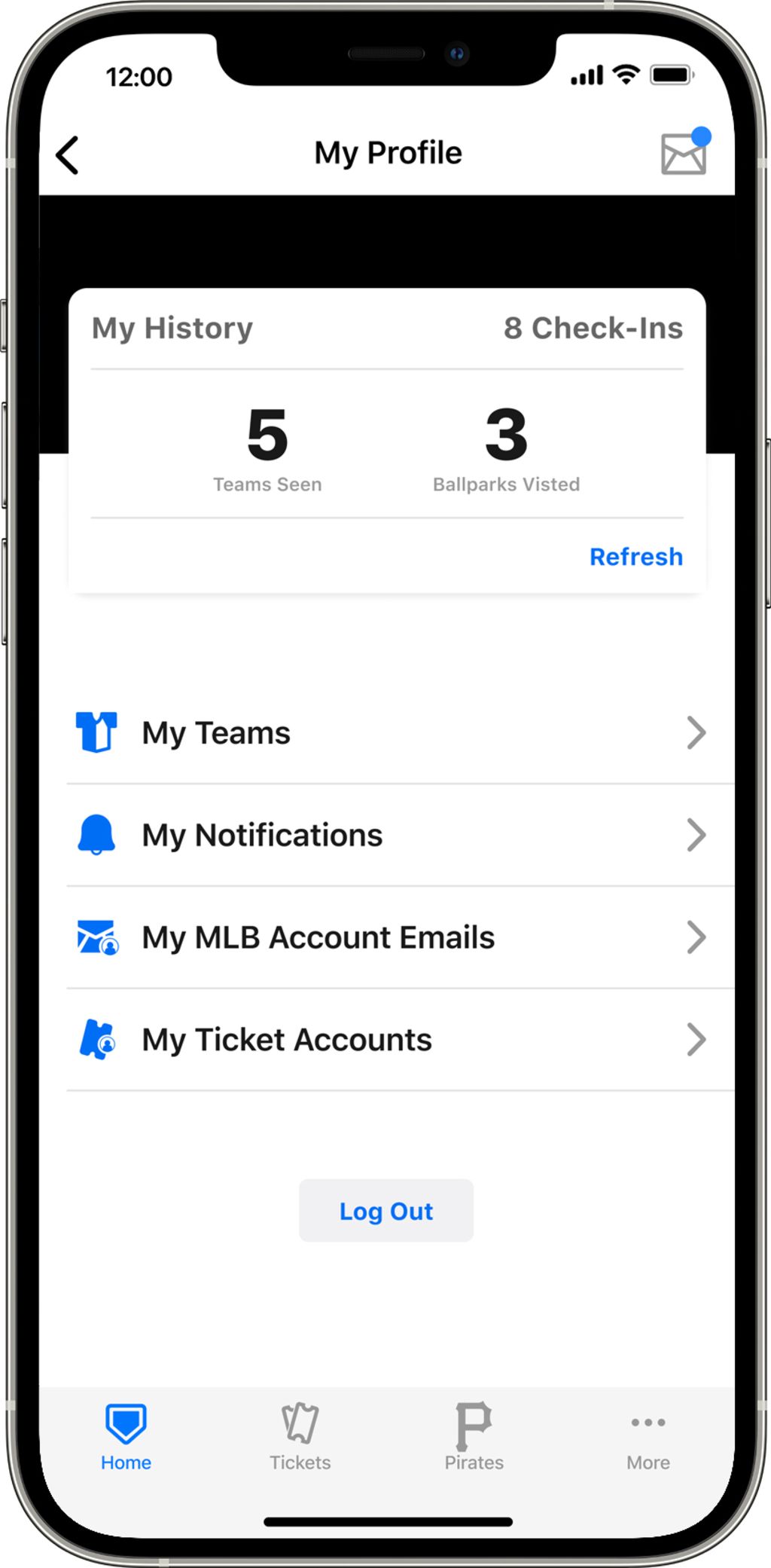 MLB Ballpark app Pittsburgh Pirates