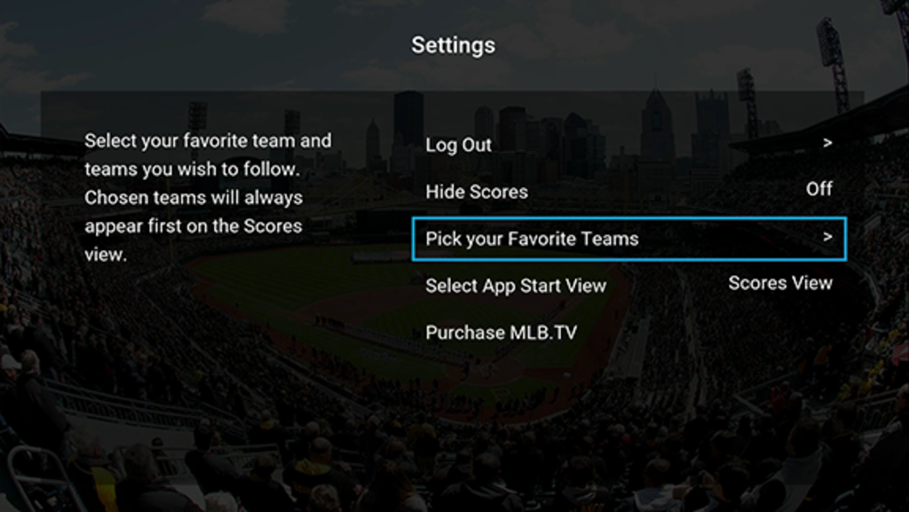 MLB.TV | Roku® | Viewing /Navigation | MLB.com