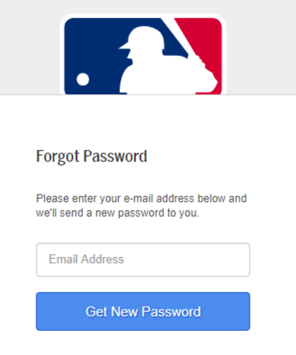 MLB.TV Accounts What should I do if I my password?