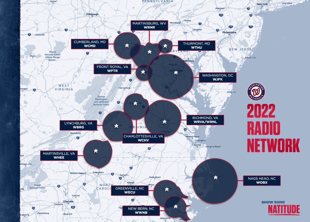 Nationals broadcast affiliates washington nationals