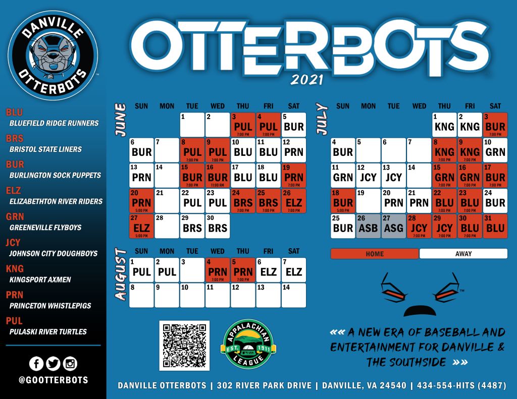 2021 Danville Otterbots Schedule