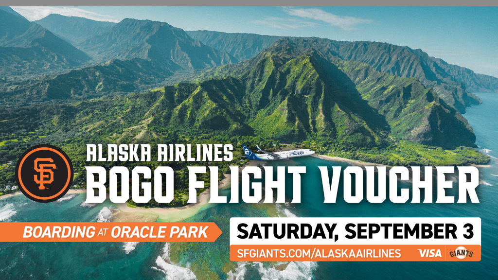 Alaska Airlines BOGO Flight Voucher San Francisco Giants