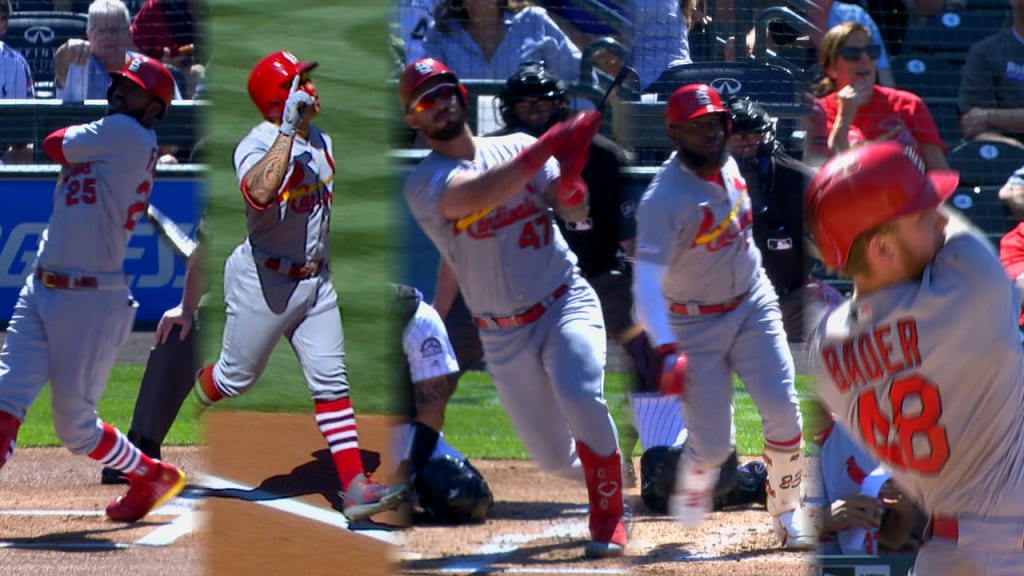 Ozuna y Cardenales dan 5 jonrones