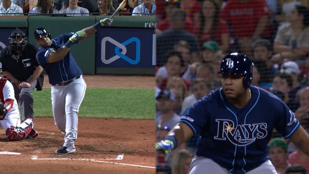 Aguilar batea su 1er hit con los Rays