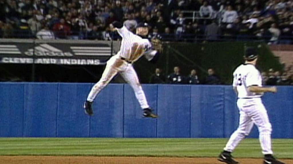 Jeter's jump-throw gets the out