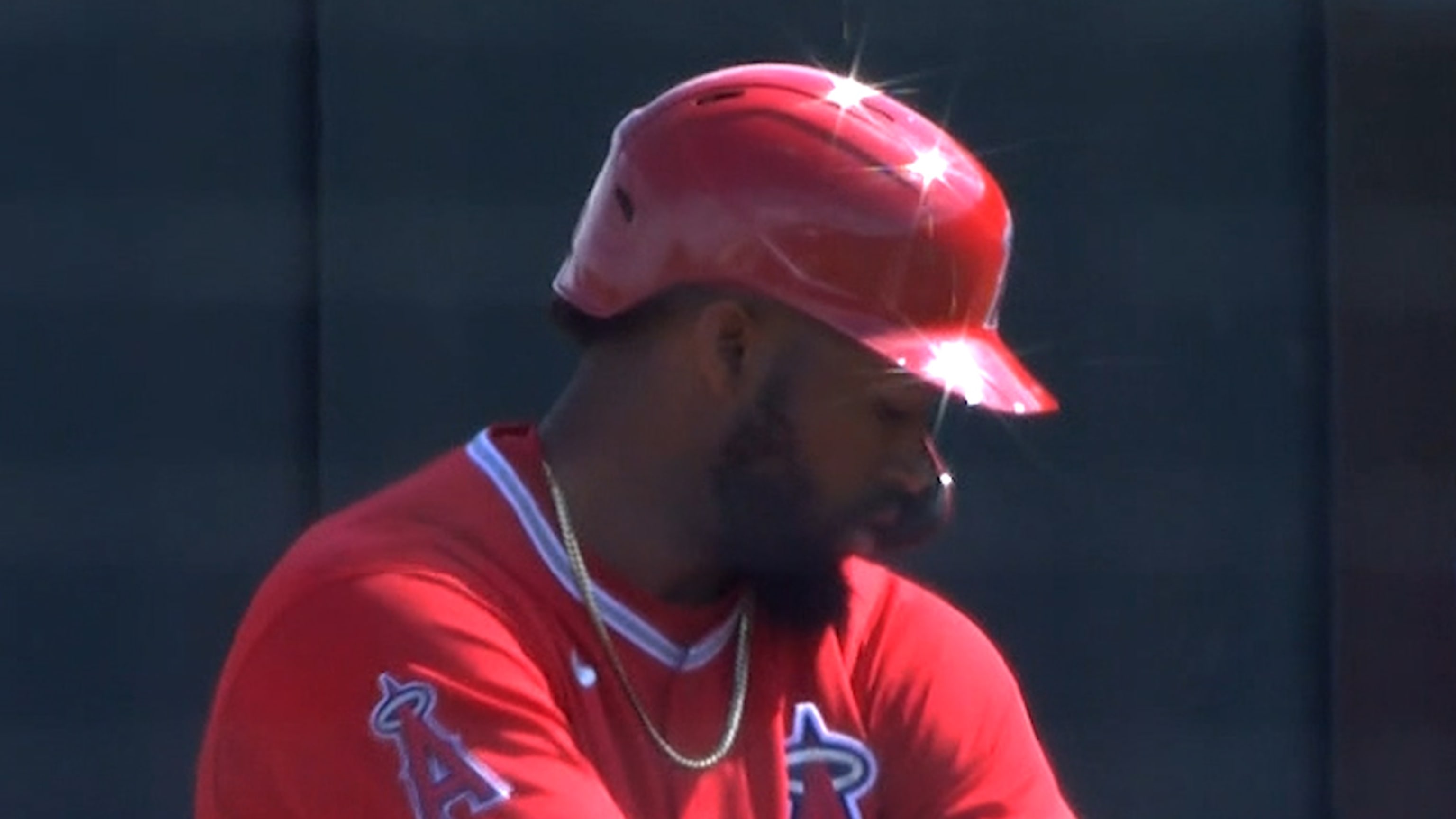 Jo Adell's first hit of spring