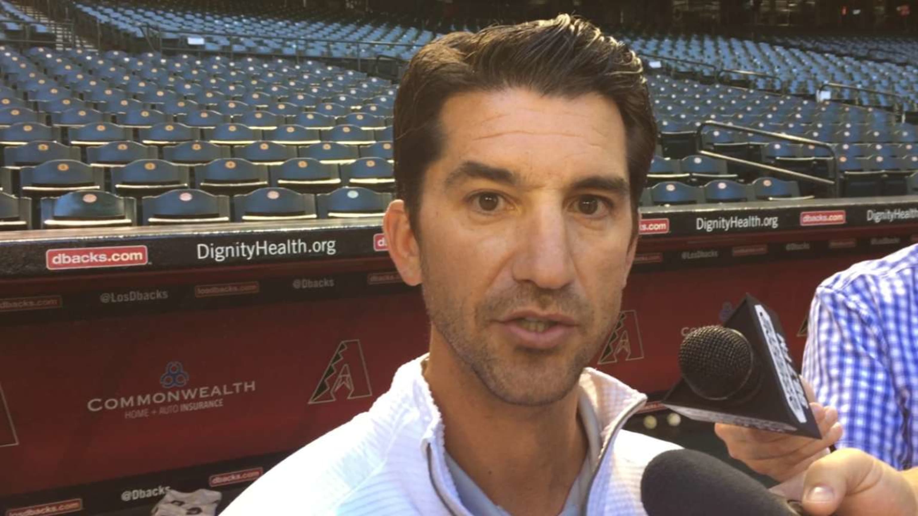 Hazen on humidor at Chase Field