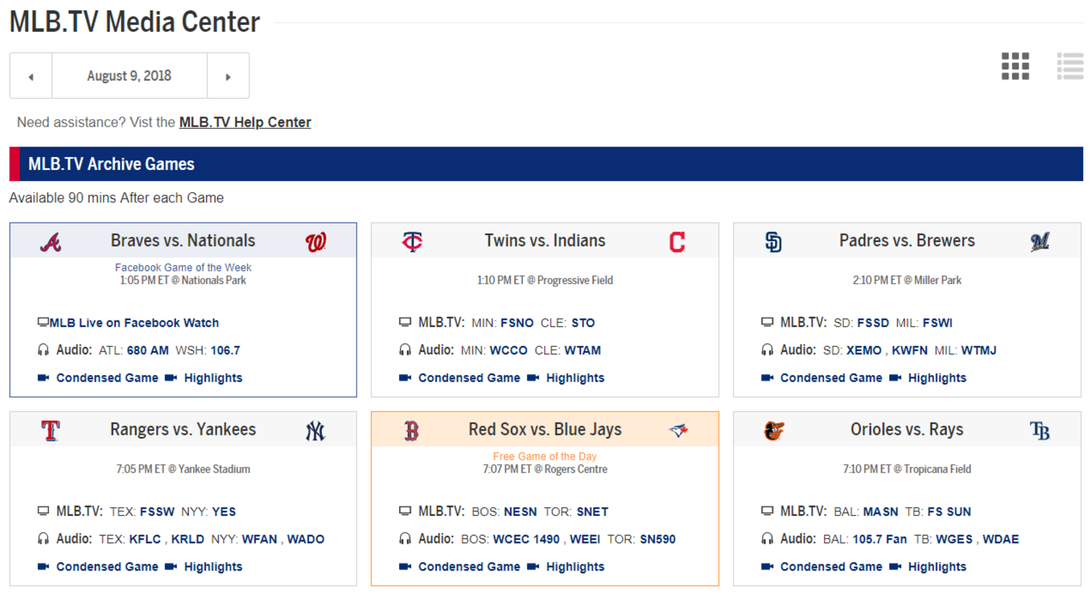 MLB.TV Accessibility How do I log in to access Gameday Audio?