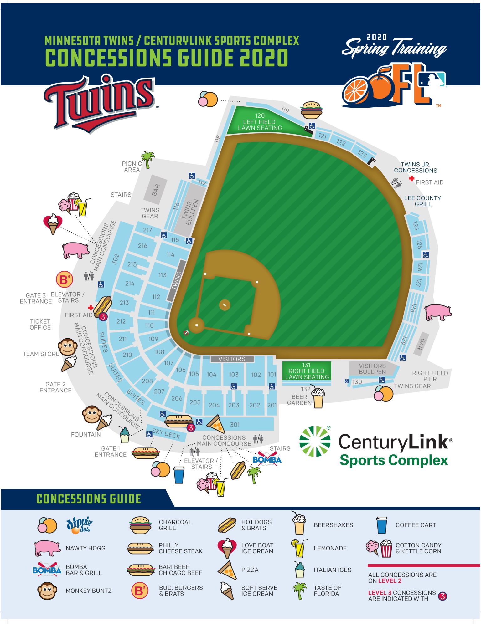 Spring Training Concessions Guide Minnesota Twins