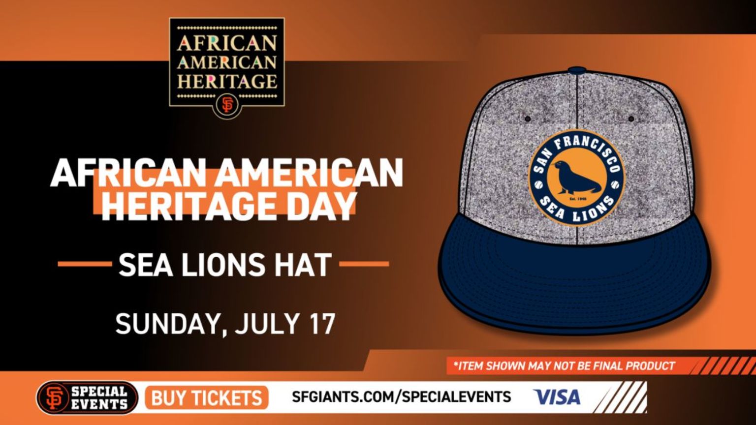 SFGiants on X: Today is African American Heritage Day at @OracleParkSF.  The #SFGiants will wear the Sea Lions uniforms for today's game in honor of  the storied Negro Leagues team that played