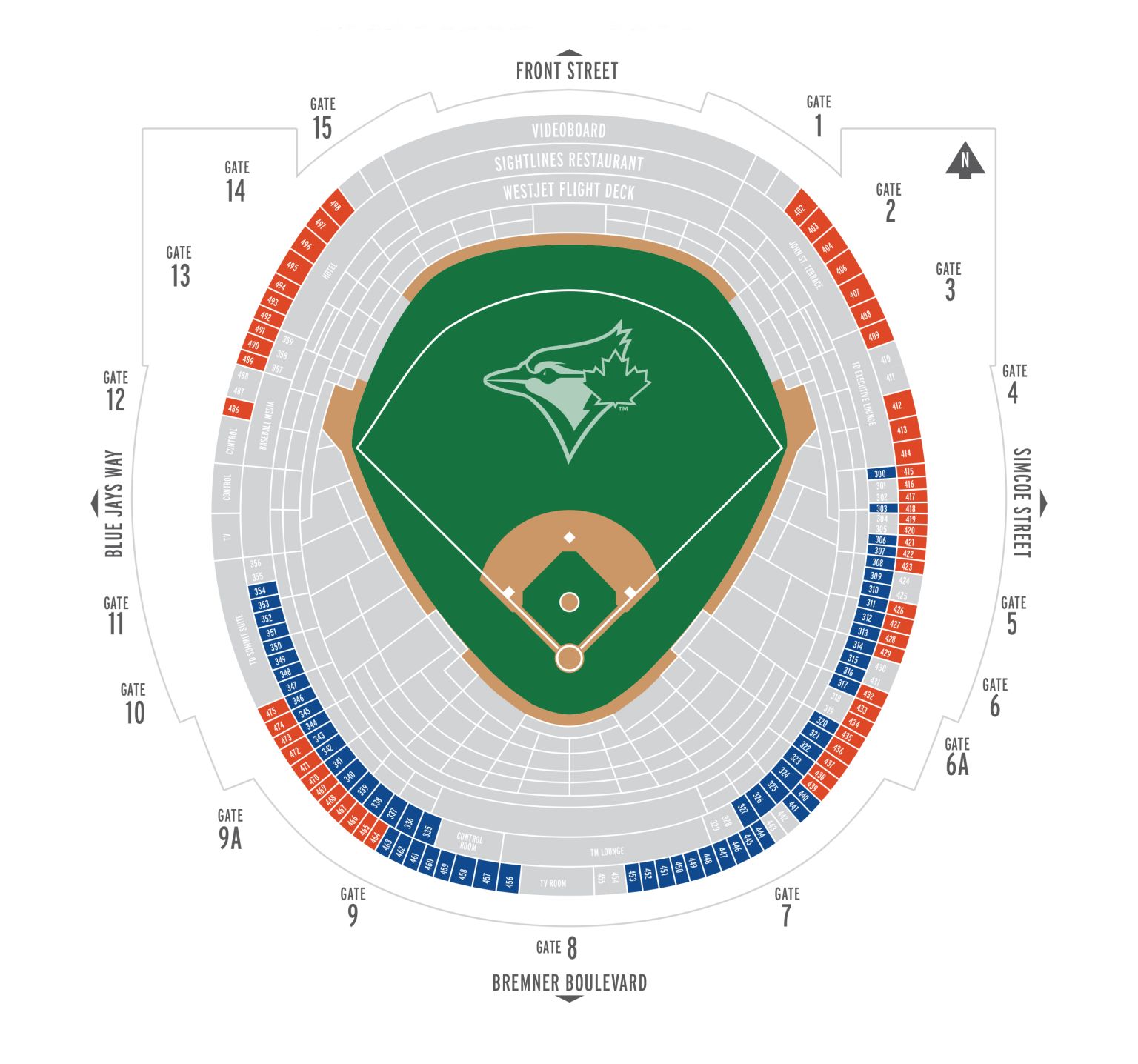 Rogers Centre Seating Charts 