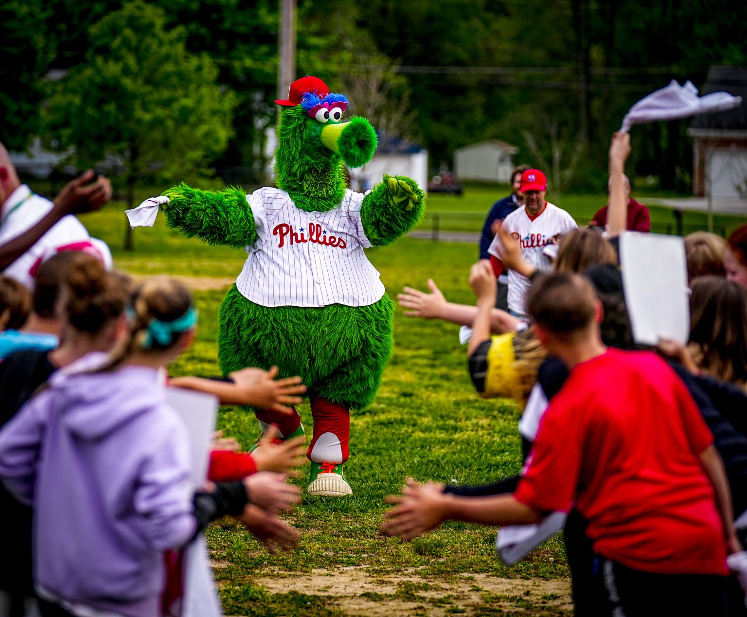 Block Party with Phillies Alumni Mickey Morandini and The Phillie Phanatic