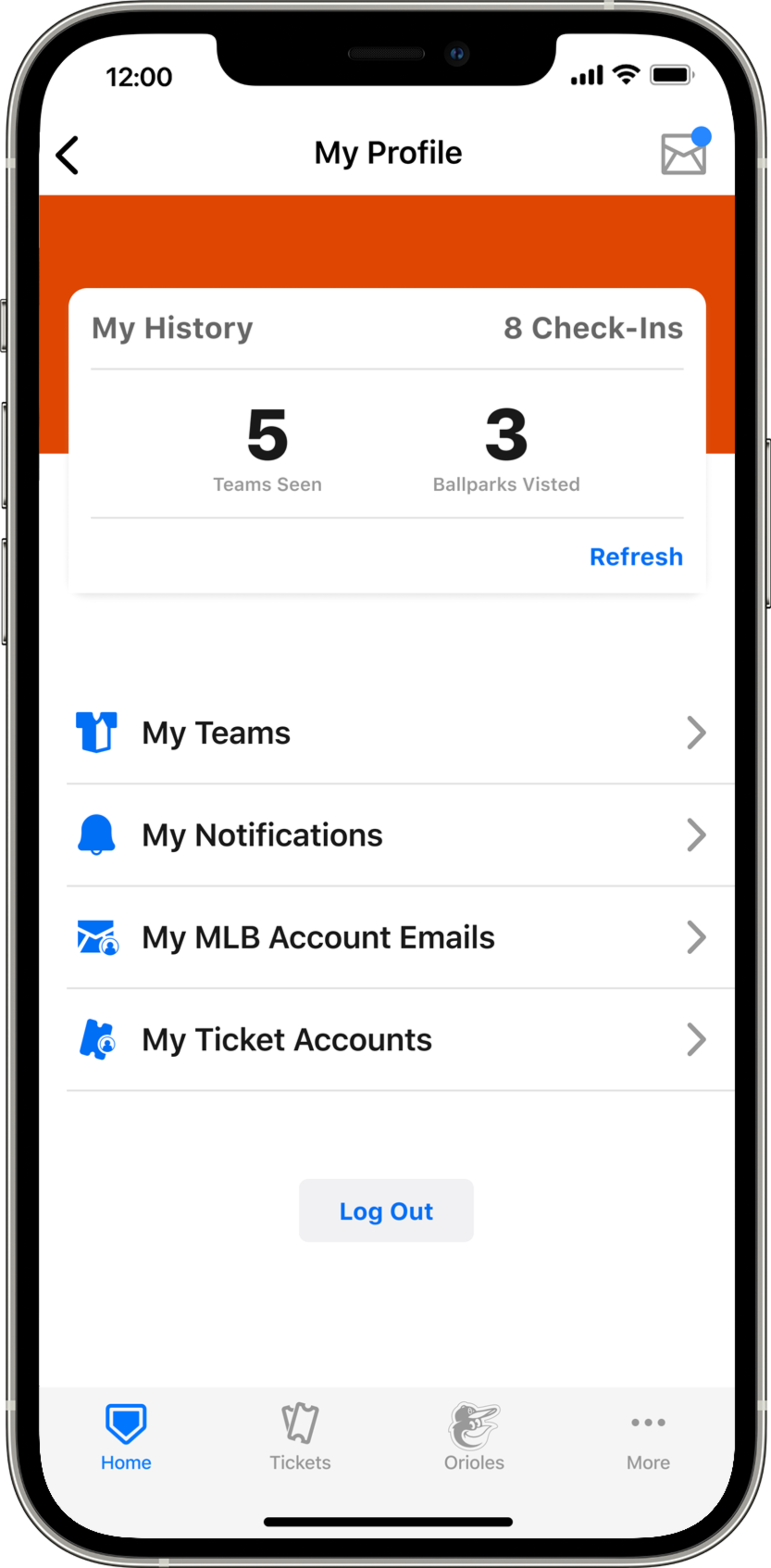 MLB Ballpark app Baltimore Orioles