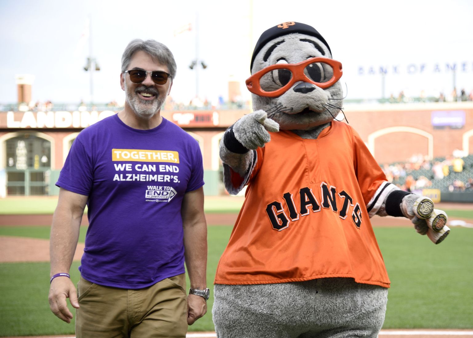 Splash Hit San Francisco Giants Print Lou Seal Mascot 