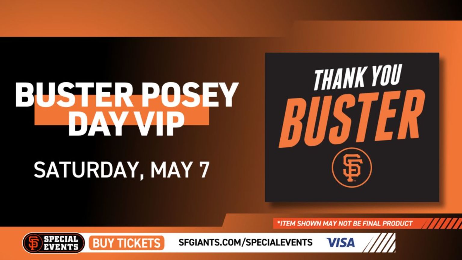 Thank You Buster - VIP Experience, Special Event