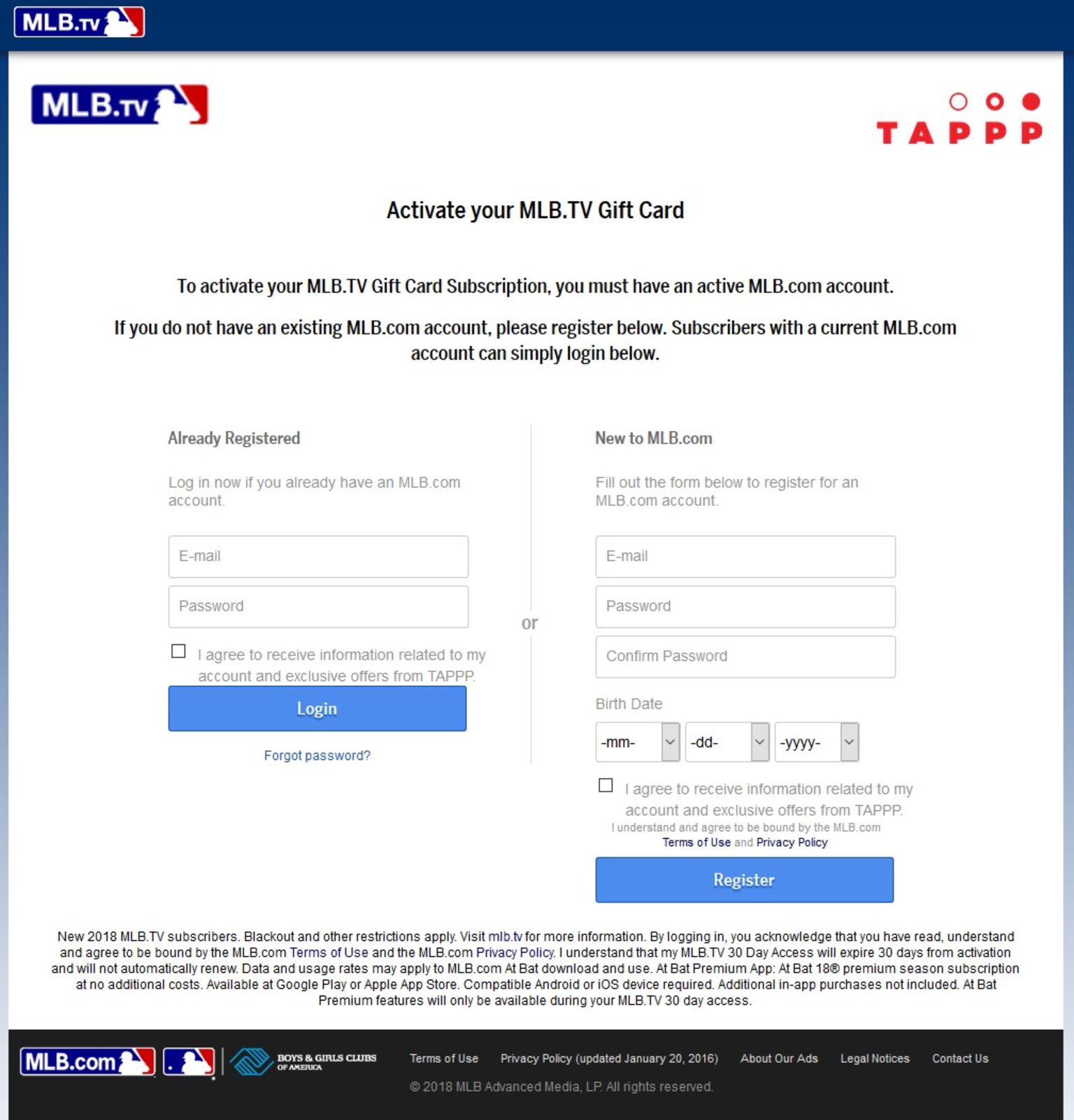 MLB.TV Buy MLB.TV How to Buy a Gift Card