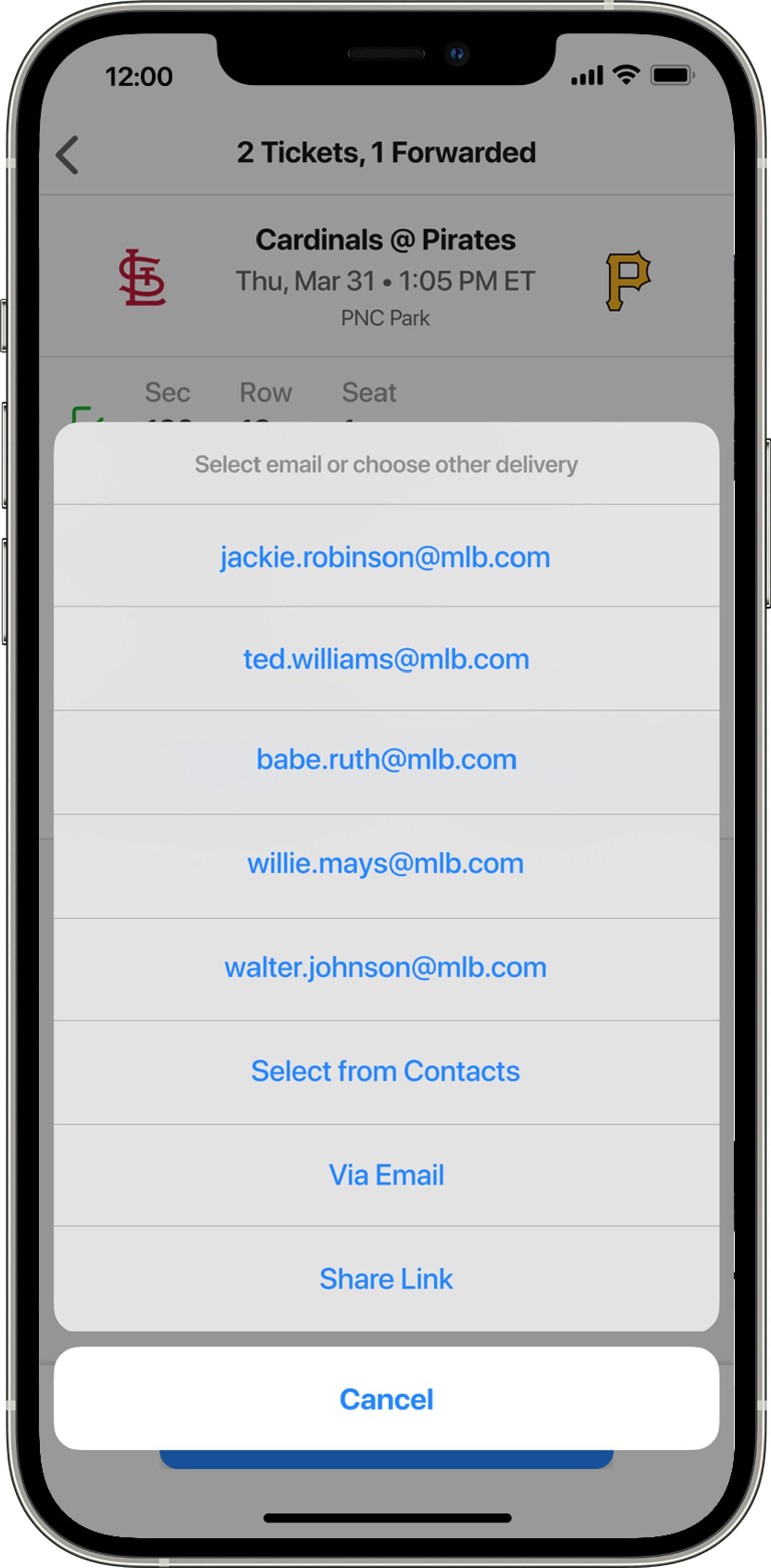 MLB Ballpark app Pittsburgh Pirates