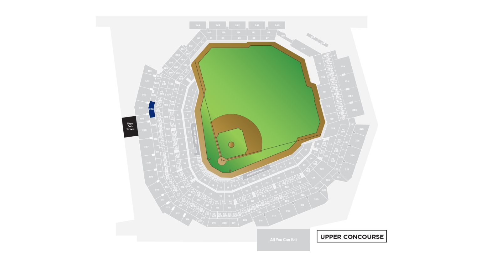 Upper Deck Terrace | Texas Rangers