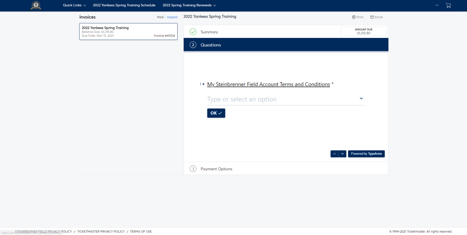 Spring Training Invoice Payment Process 