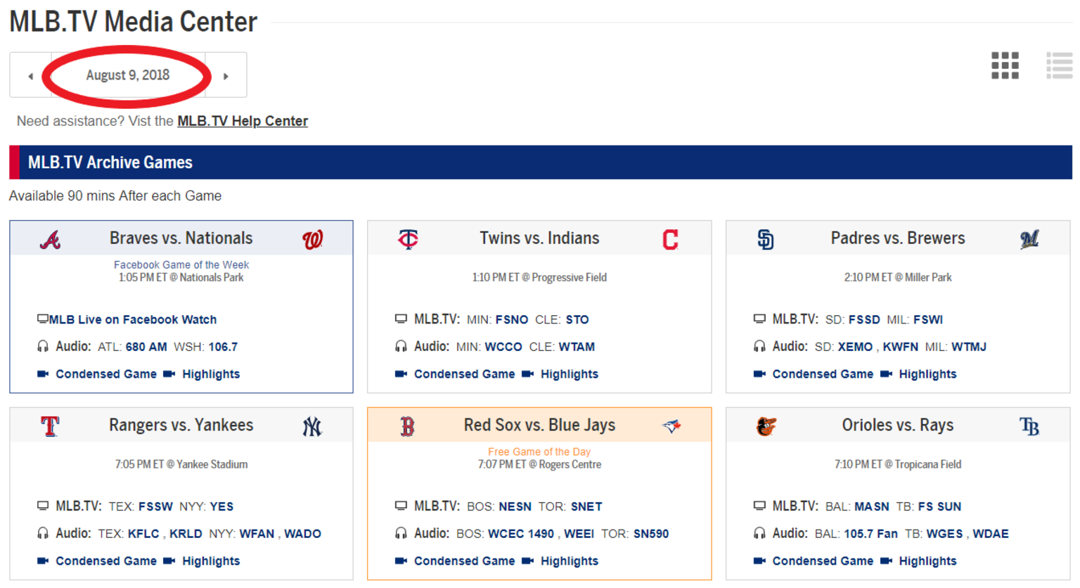 MLB.TV MLB Audio How can I log in to my MLB Audio account and