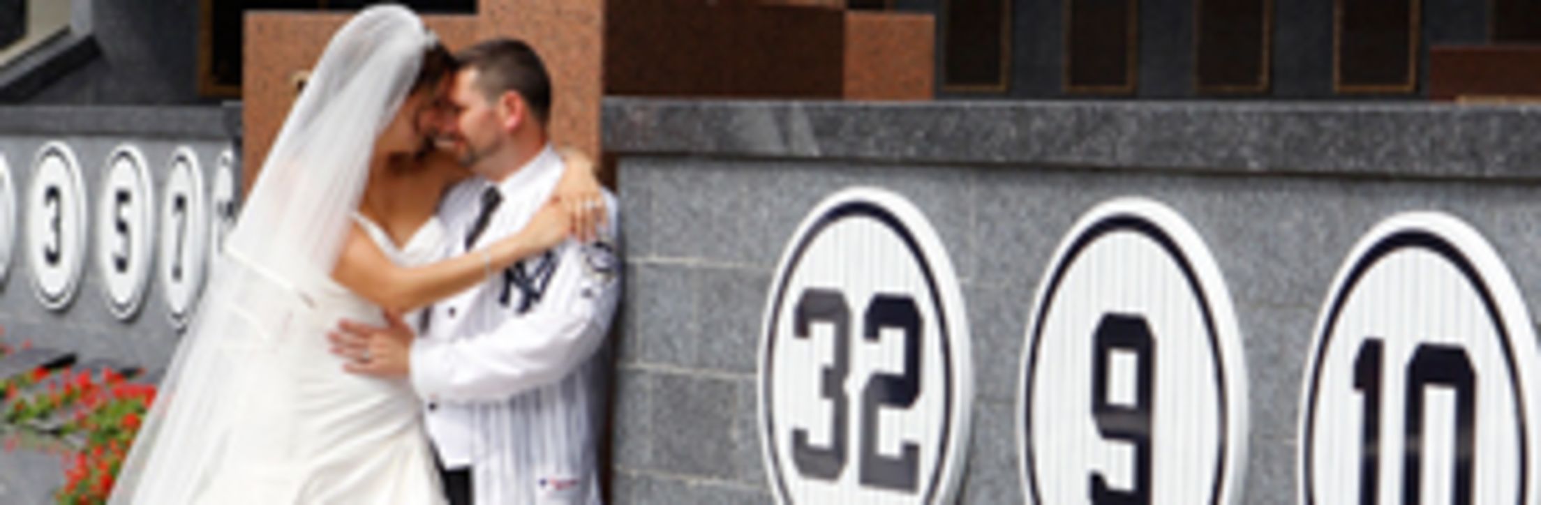 Donning wedding attire, New York Yankees fans celebrate marriage at Yankee  Stadium