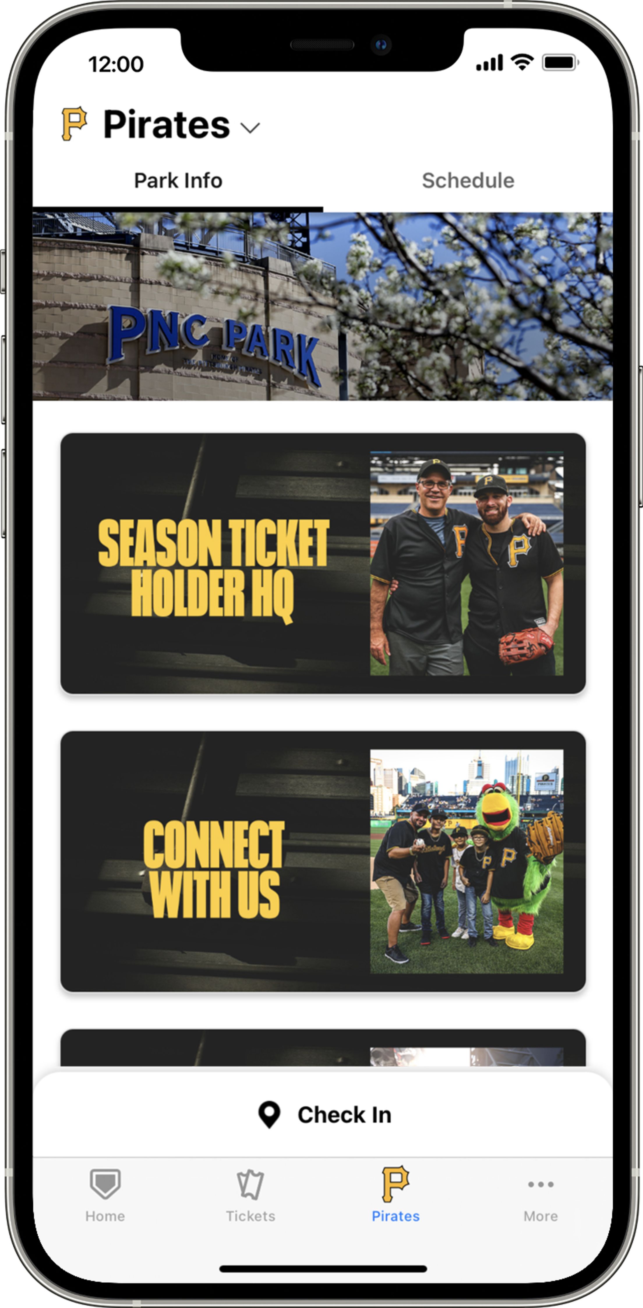 MLB Ballpark app Pittsburgh Pirates