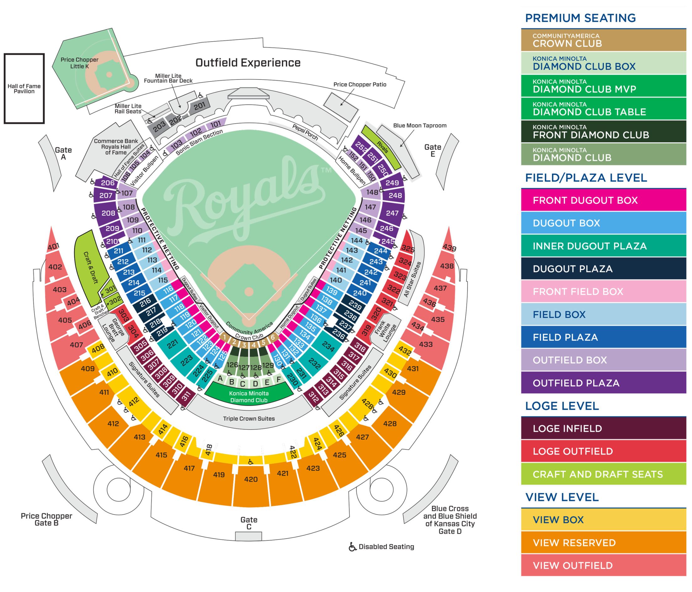 Stadium Map And Season Pricing Kansas City Royals