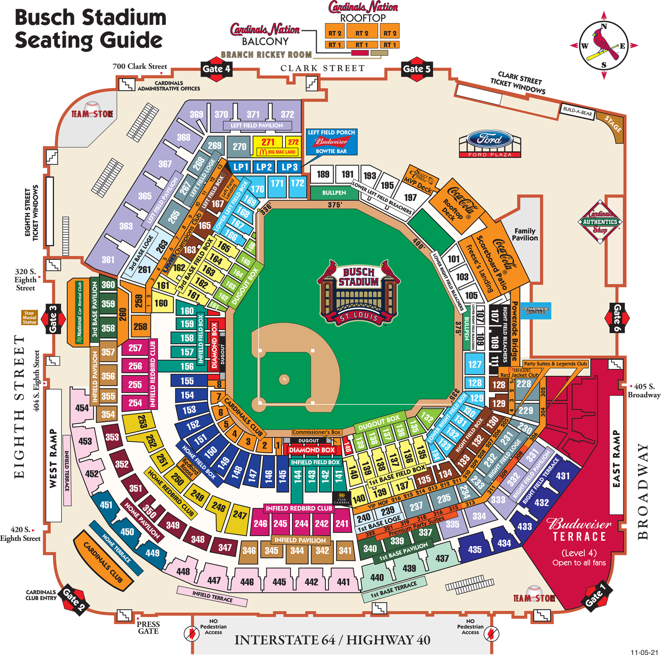 Busch Stadium Seat Map | St. Louis Cardinals