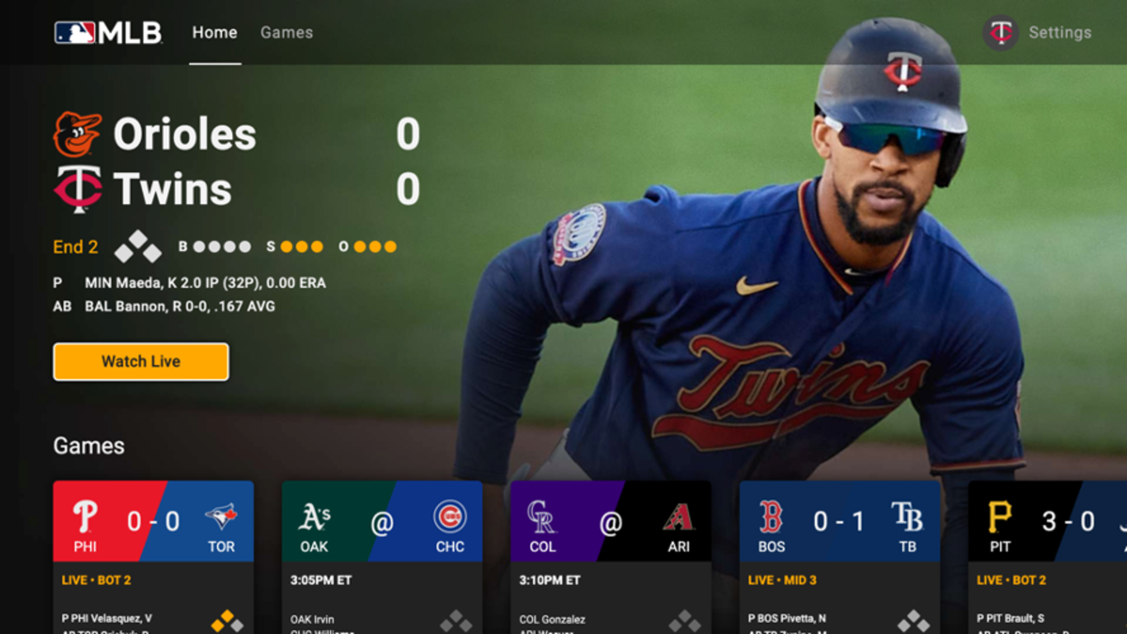 MLB.TV Help Center Xfinity Flex Viewing/Navigation