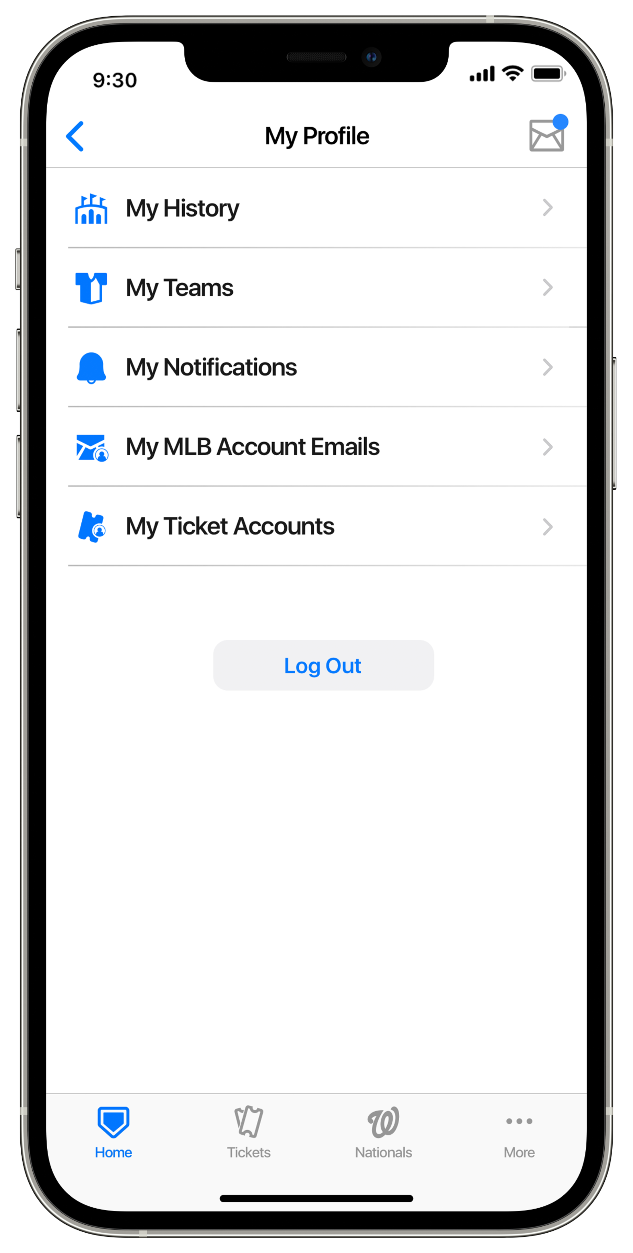 MLB Ballpark App Washington Nationals