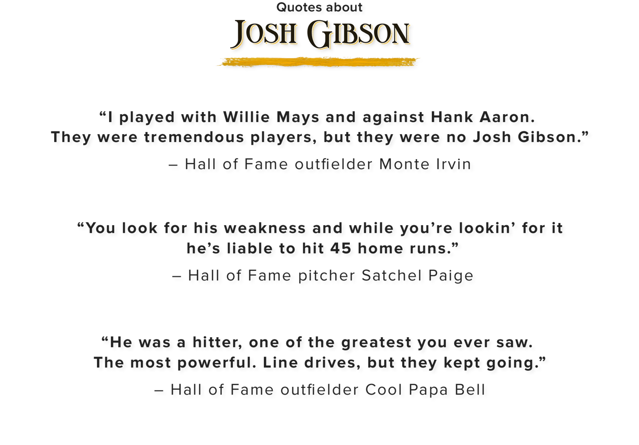 Josh Gibson - Baseball Hall of Fame Biographies 