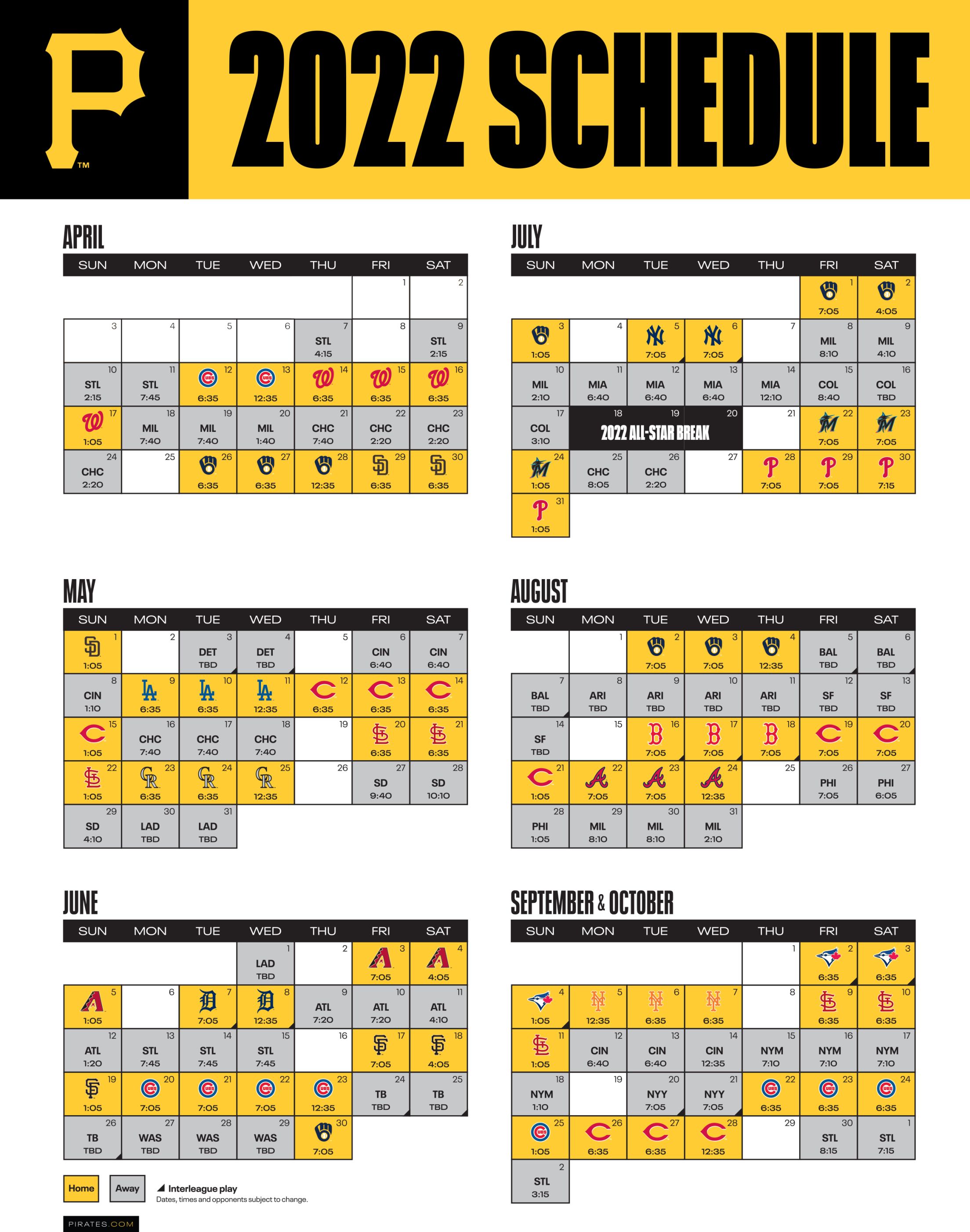 Pirates Schedule For 2022 Iqkogm17Zzemym