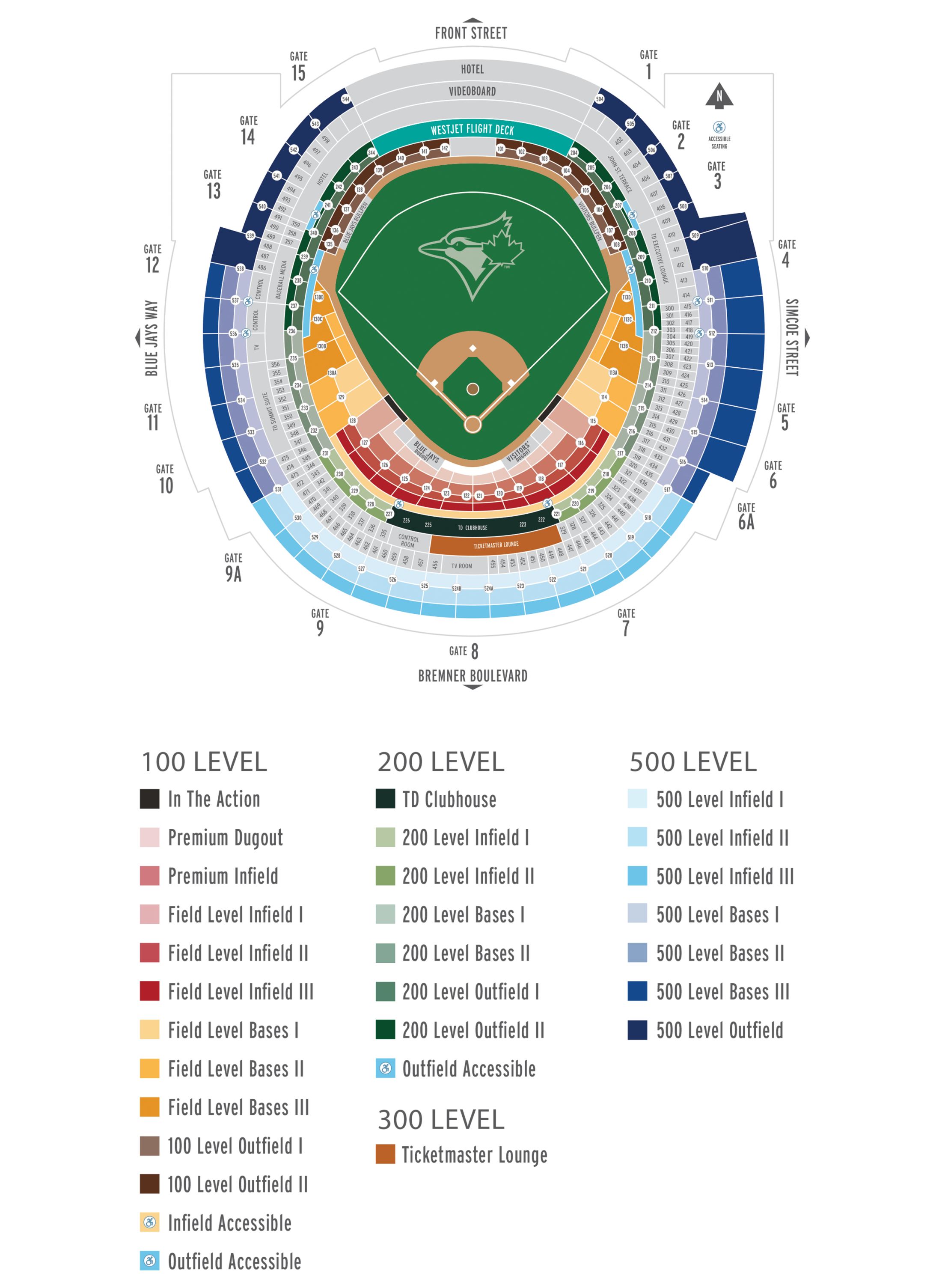 Rogers Centre Toronto Seating Chart With Seat Numbers