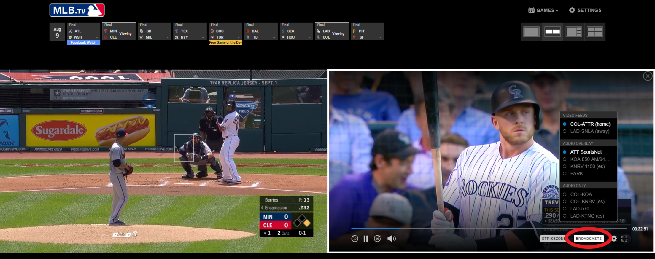 MLB.TV Subscription Access How to Use Multiview