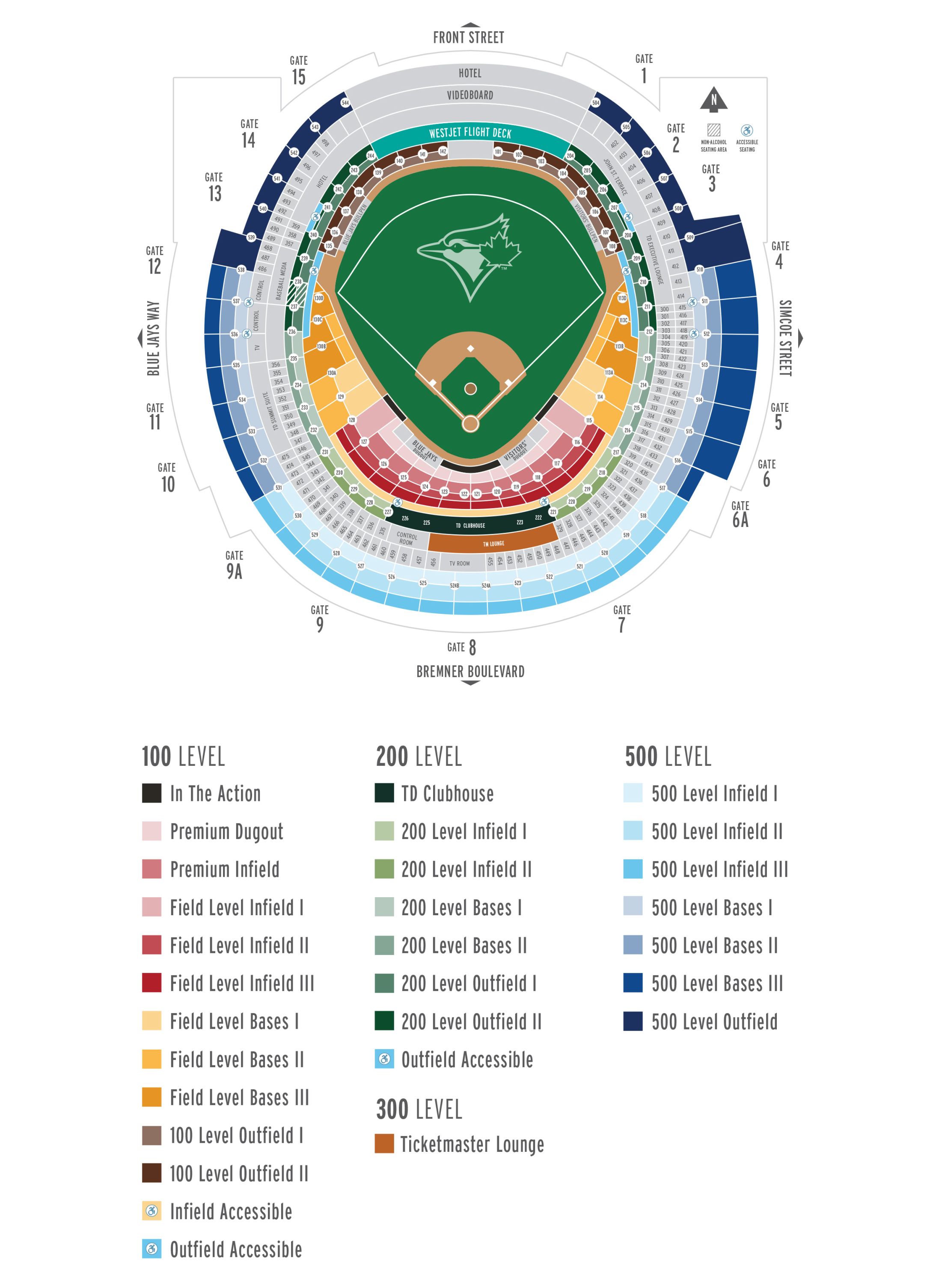 Toronto Blue Jays | Seating Map | Toronto Blue Jays