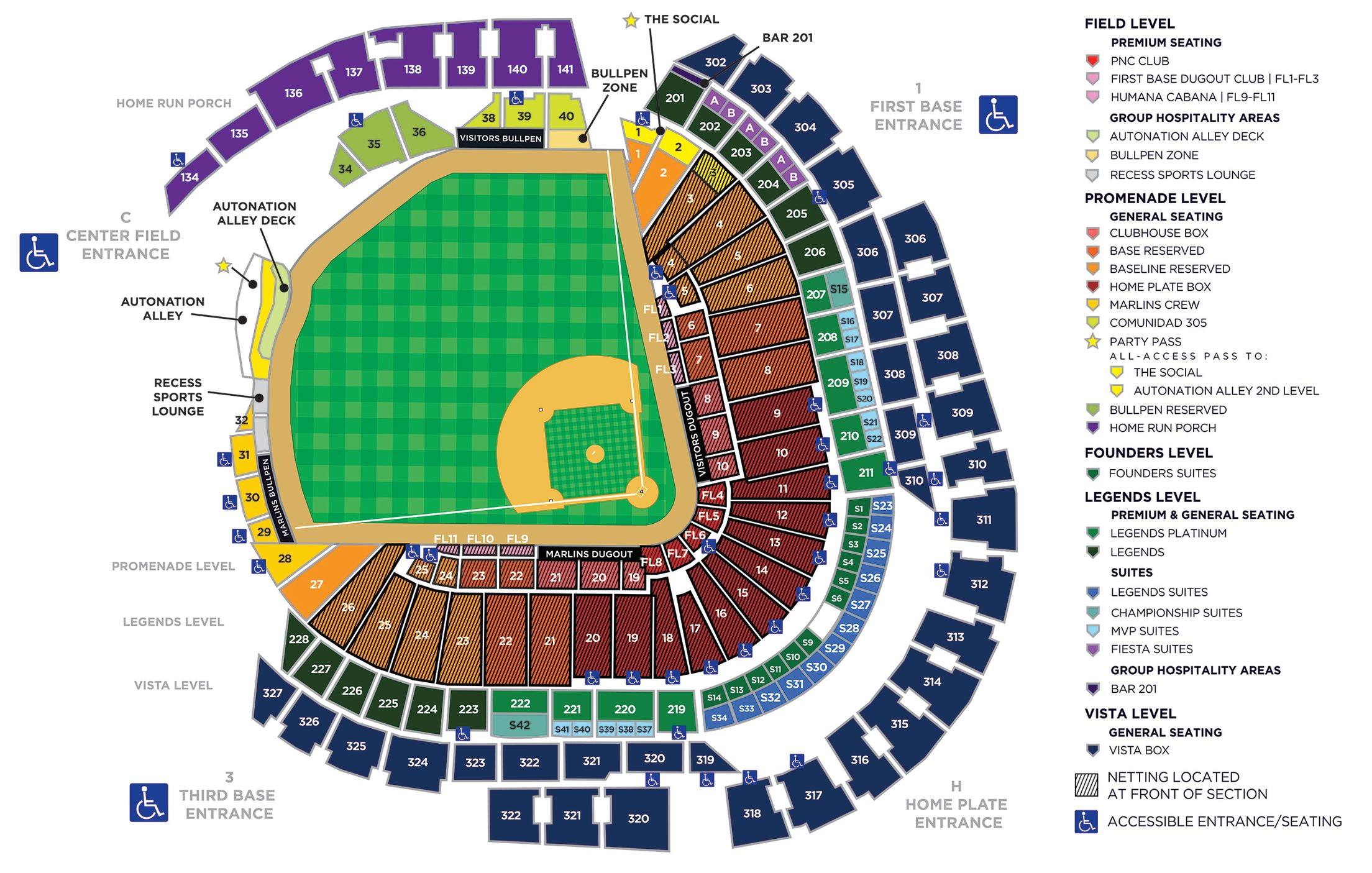 Loandepot Park Seat Map Miami Marlins