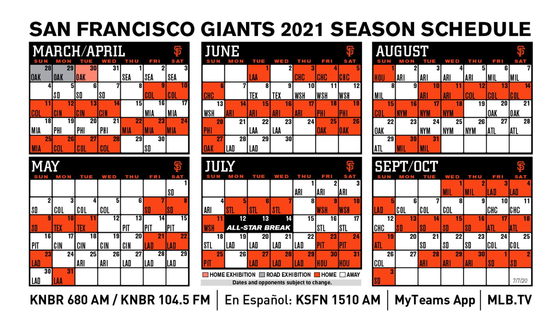 San Francisco Giants 2022 12x12 Team Wall Calendar (Other