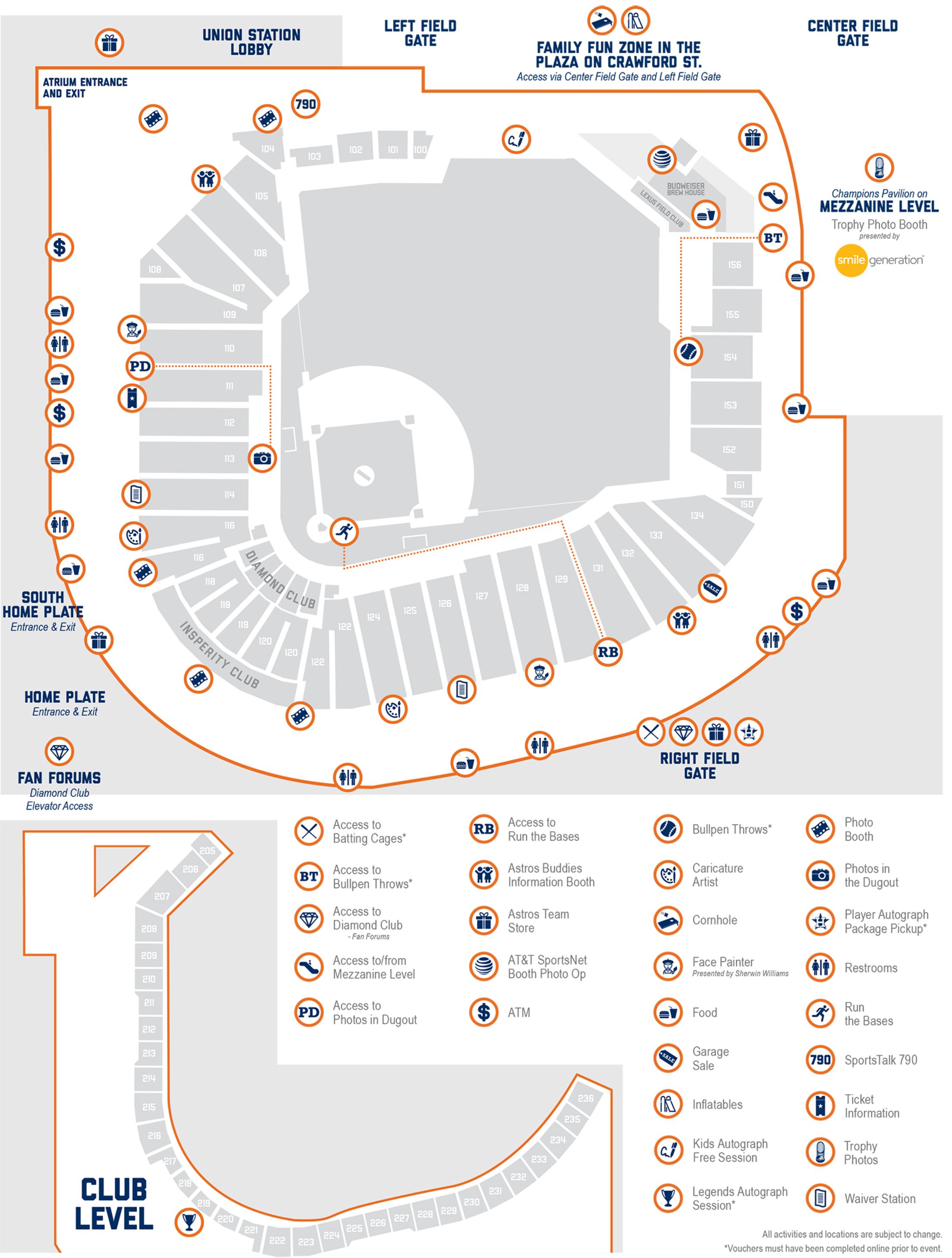 2022 Houston Astros FanFest Activity Map Houston Astros